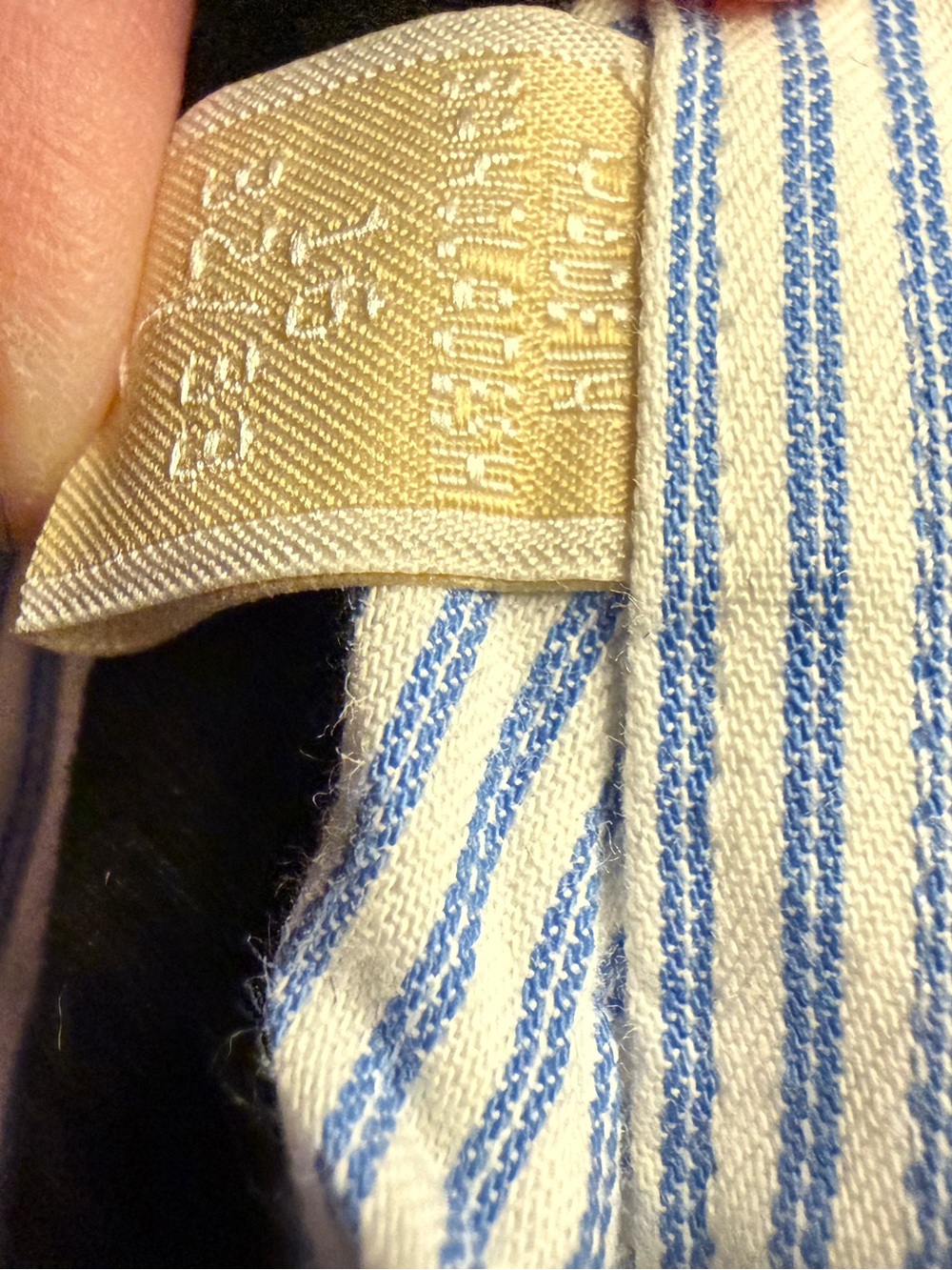 Michael Kors Blue and White Pinstripe Dress Shirt - Picture 2 of 3